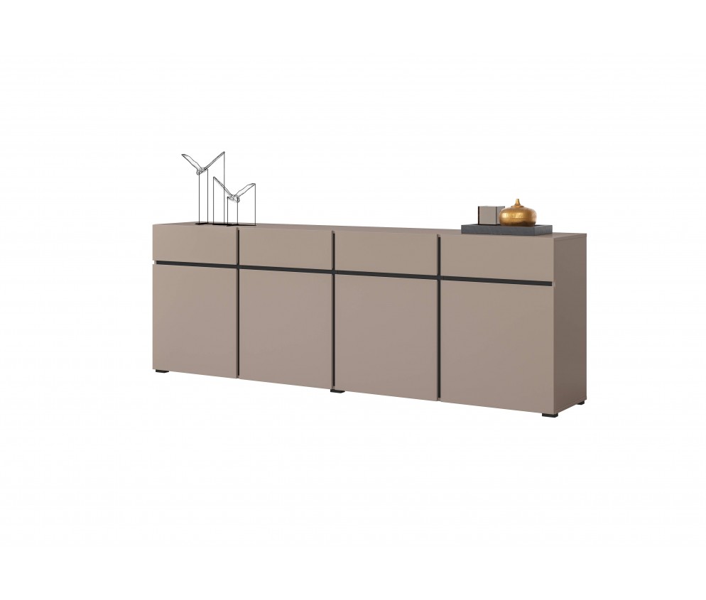 Komoda 4D4S Coma 225 congo/czarny