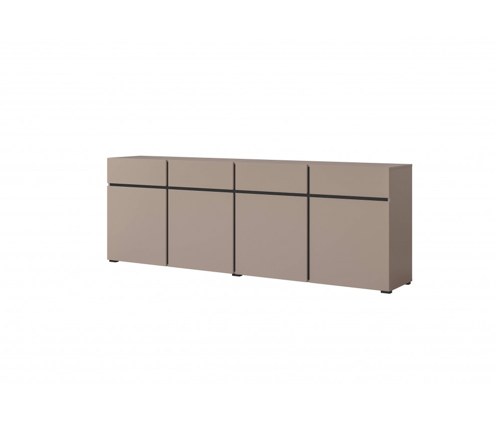 Komoda 4D4S Coma 225 congo/czarny