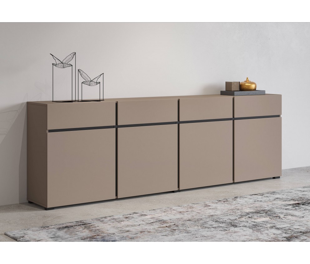 Komoda 4D4S Coma 225 congo/czarny