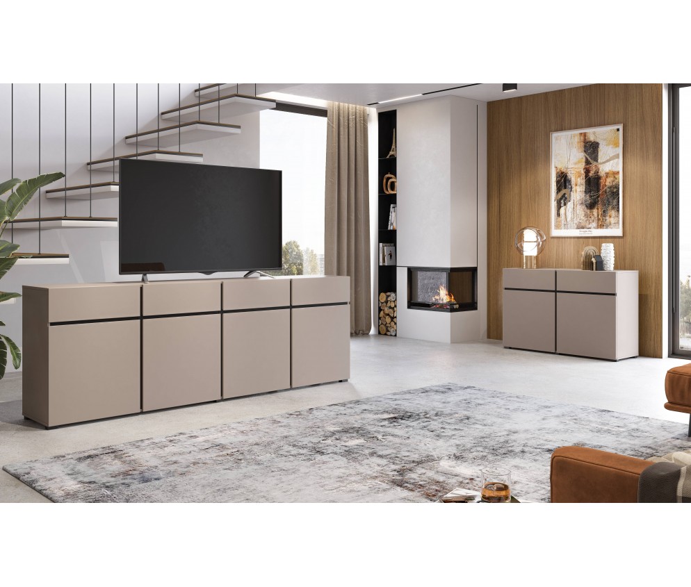 Komoda 4D4S Coma 225 congo/czarny