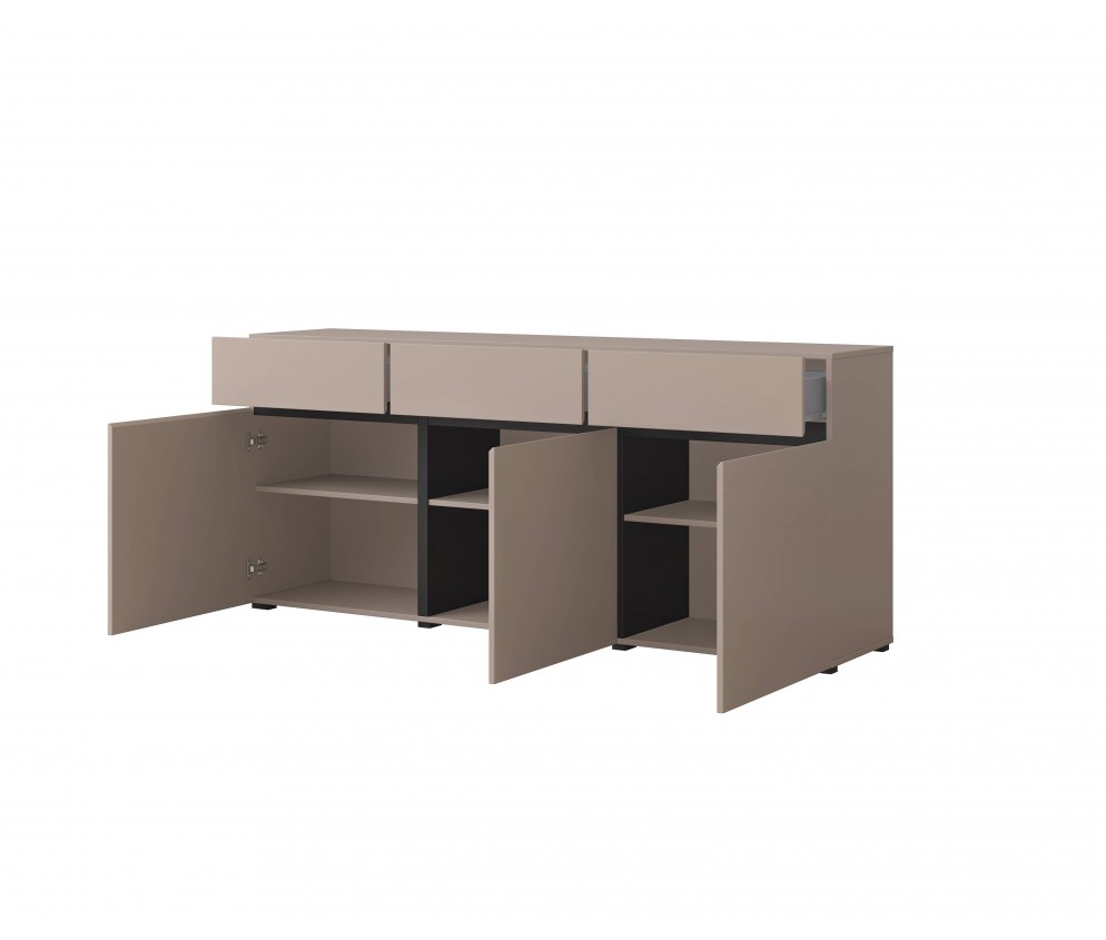 Komoda Coma 3D3S 180 congo/czarny