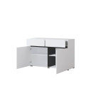 Komoda Coma 2D2S 119 biały/czarny