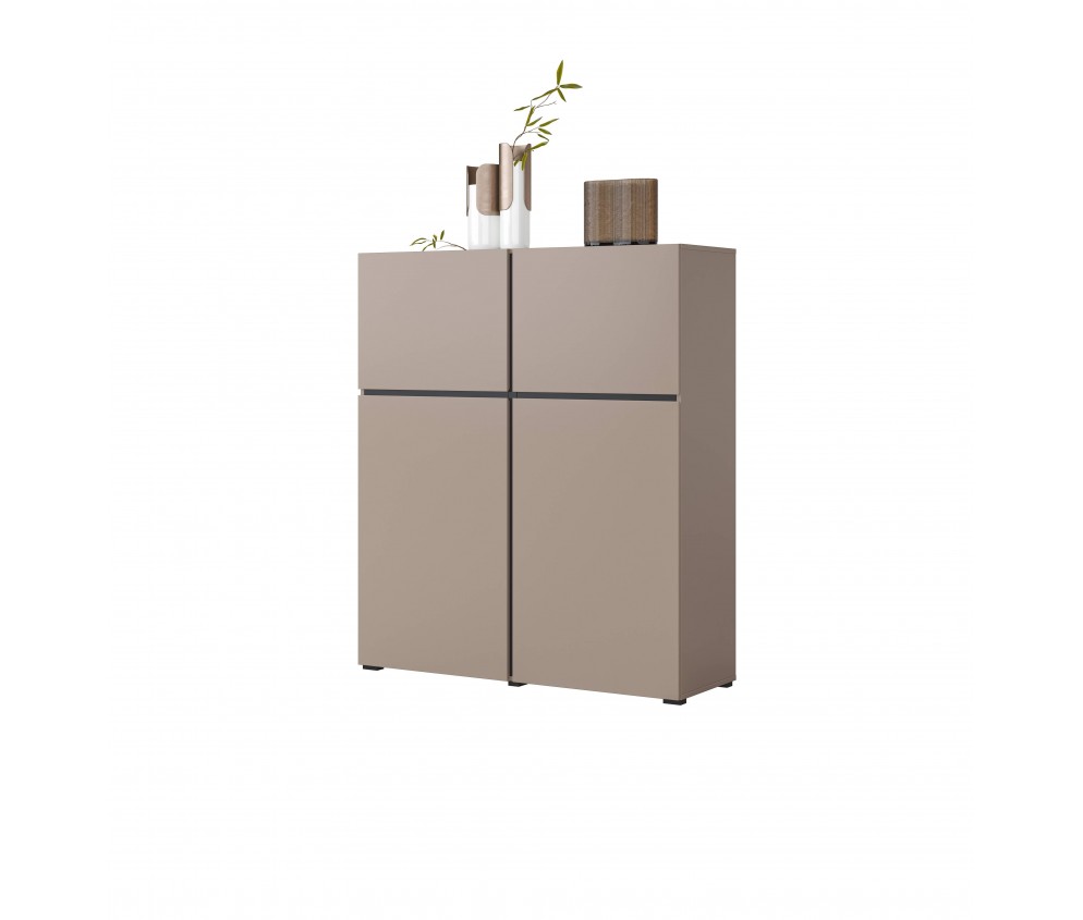 Komoda Coma 4D 119 congo/czarny