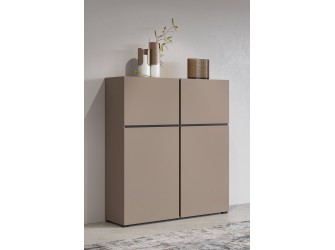 Komoda Coma 4D 119 congo/czarny