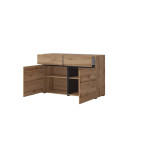 Komoda Coma 2D2S 119 dąb wotan/czarny