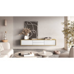 Szafka RTV Lolly 180 2D2SZ dąb aristan/biały