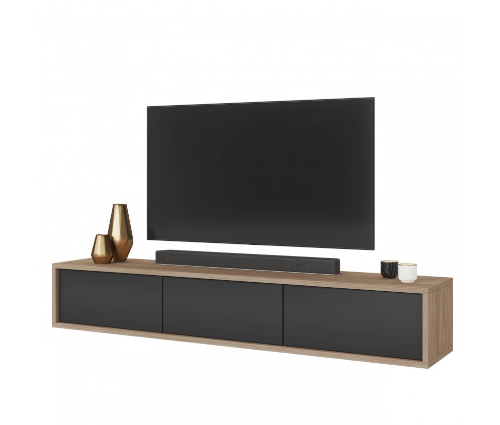 Szafka RTV Lolly 180 3D dąb olejowany/antracyt