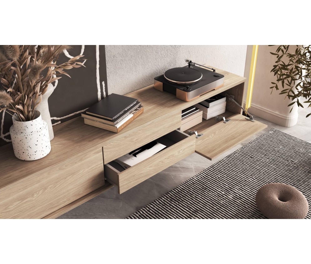 Szafka RTV Lolly 180 2D2SZ dąb olejowany