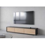 Szafka RTV Lolly 180 3D antracyt/dąb olejowany