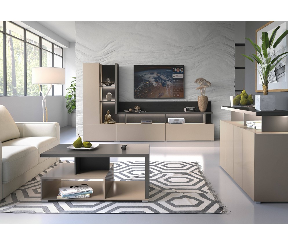 Komoda 4D Simon 153 antracyt/congo