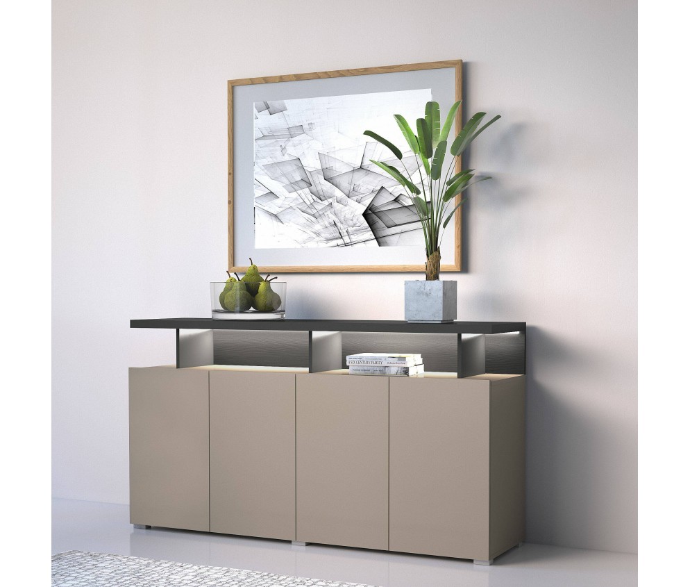 Komoda 4D Simon 153 antracyt/congo