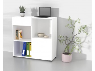 Regał do Biurka Anna 1D1S 90 Biały