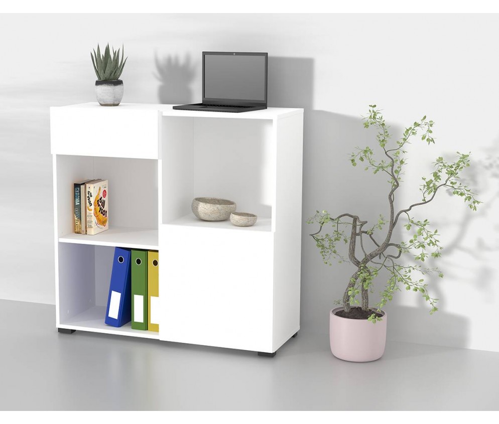 Regał do Biurka Anna 1D1S 90 Biały