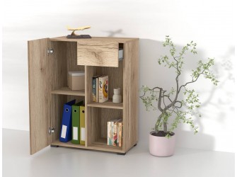 Regał do Biurka Anna 1D1S 65 Dąb Grand