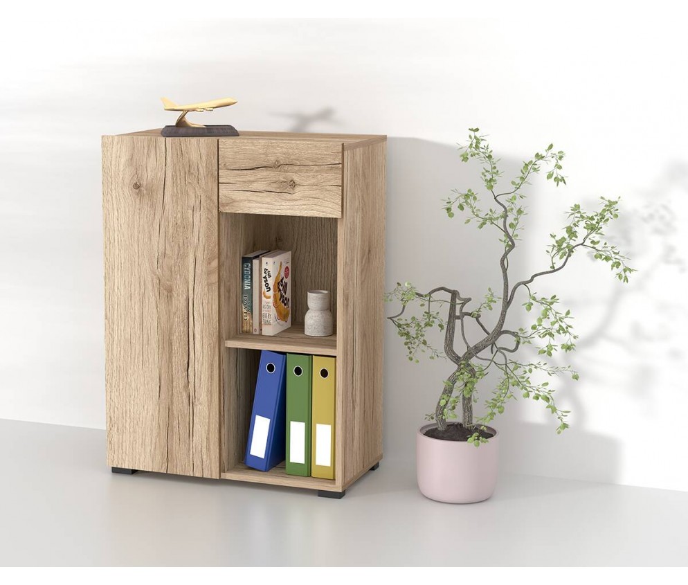 Regał do Biurka Anna 1D1S 65 Dąb Grand