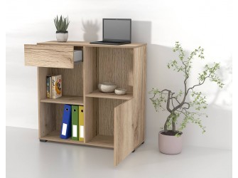 Regał do Biurka Anna 1D1S 90 Dąb Grand
