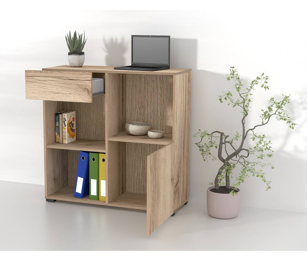 Regał do Biurka Anna 1D1S 90 Dąb Grand