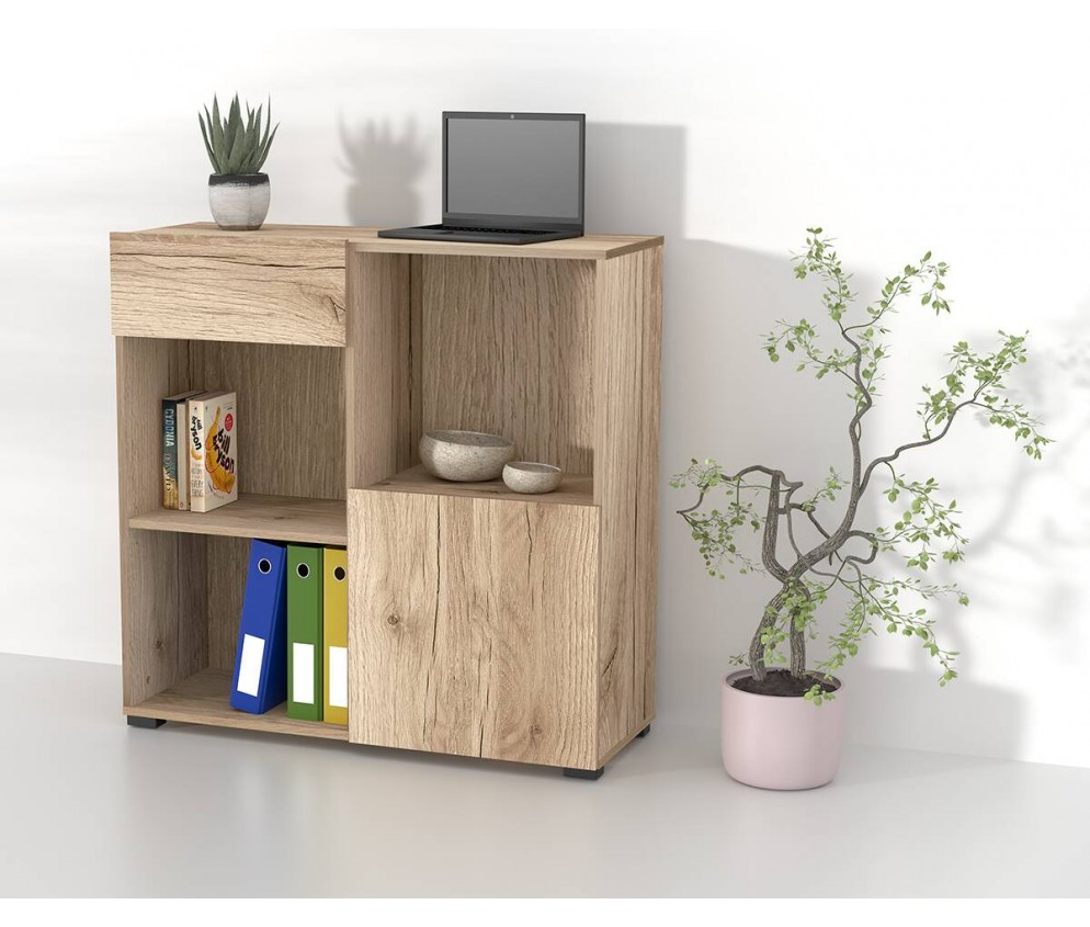 Regał do Biurka Anna 1D1S 90 Dąb Grand