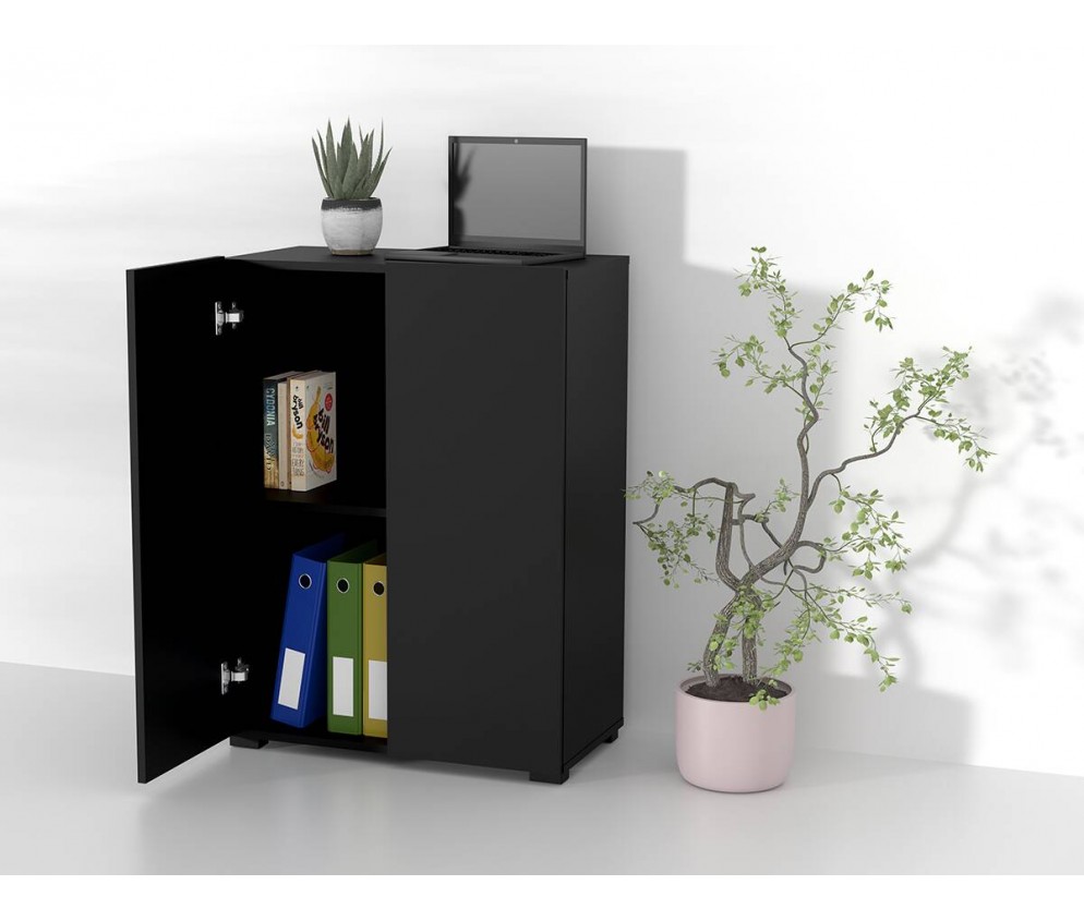 Komoda do Biurka Anna 2D 65 Czarny Onyks