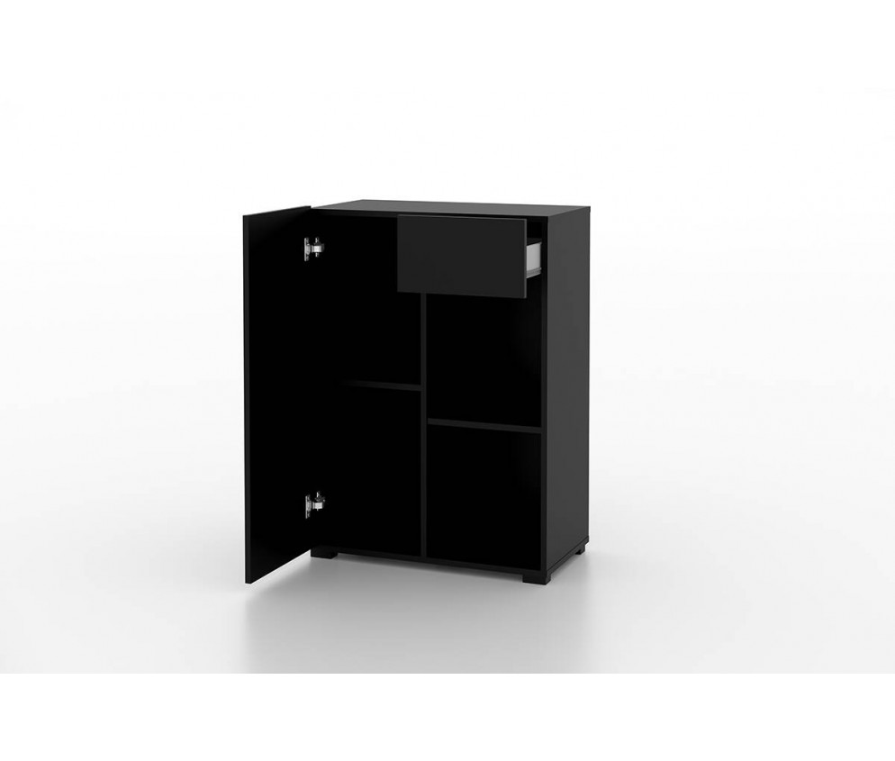 Regał do Biurka Anna 1D1S 65 Czarny Onyks