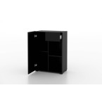 Regał do Biurka Anna 1D1S 65 Czarny Onyks