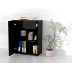 Regał do Biurka Anna 1D1S 65 Czarny Onyks