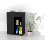 Regał do Biurka Anna 1D1S 65 Czarny Onyks