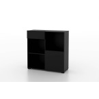 Regał do Biurka Anna 1D1S 90 Czarny Onyks