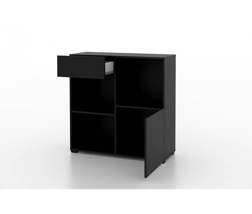 Regał do Biurka Anna 1D1S 90 Czarny Onyks