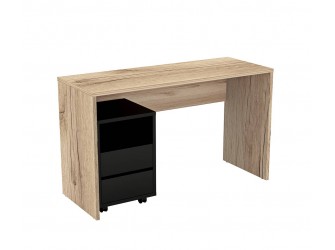 Biurko z kontenerkiem Anna 2S 130 Dąb Grand/Czarny Onyks