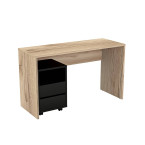 Biurko z kontenerkiem Anna 2S 130 Dąb Grand/Czarny Onyks