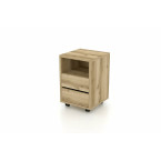 Biurko z kontenerkiem Anna 2S 130 Czarny Onyks/Dąb Grand