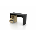 Biurko z kontenerkiem Anna 2S 130 Czarny Onyks/Dąb Grand