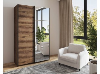 Szafa przesuwna Majka 120 Dąb Monastery z lustrem