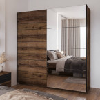 Szafa przesuwna Majka 200 Dąb Monastery z lustrem