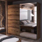 Szafa przesuwna Majka 221 Dąb Monastery z lustrem