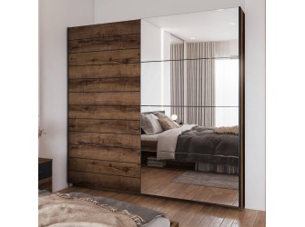 Szafa przesuwna Majka 221 Dąb Monastery z lustrem