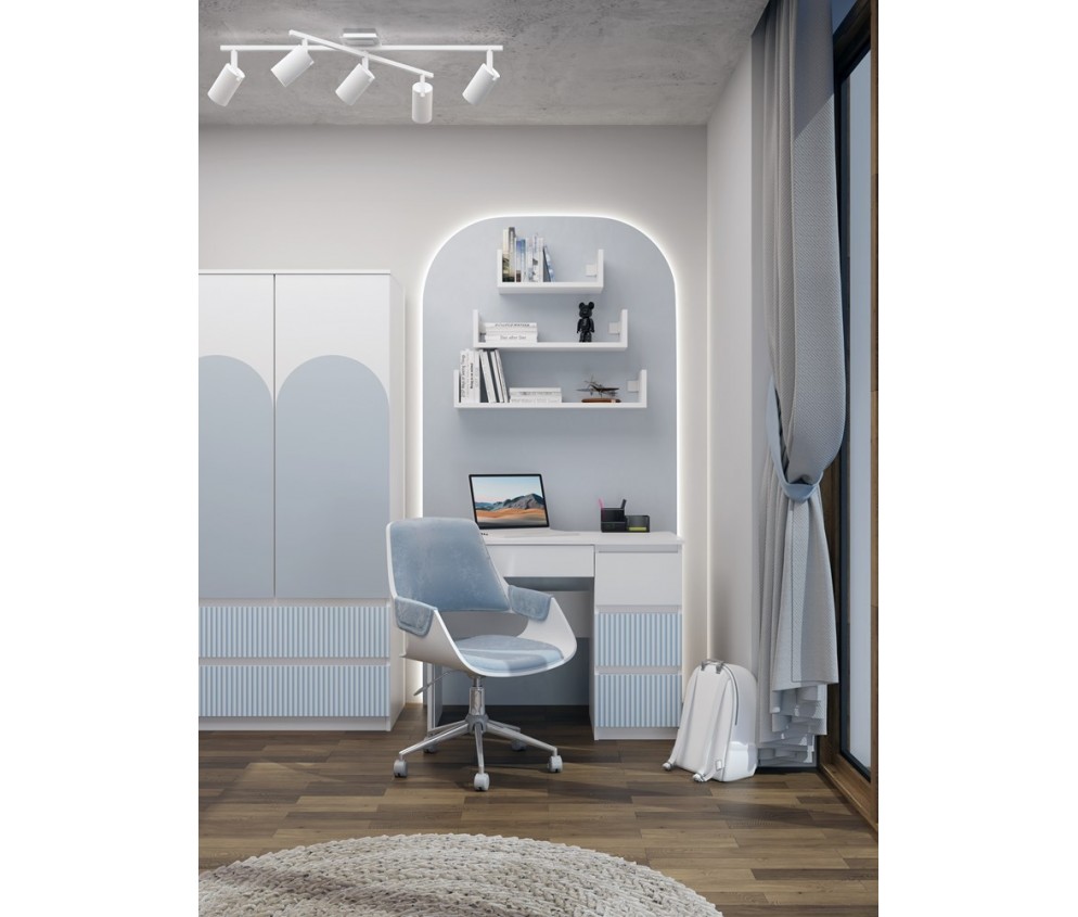 Biurko Mijas PRAWE ARTESO BLUE NIEBIESKI