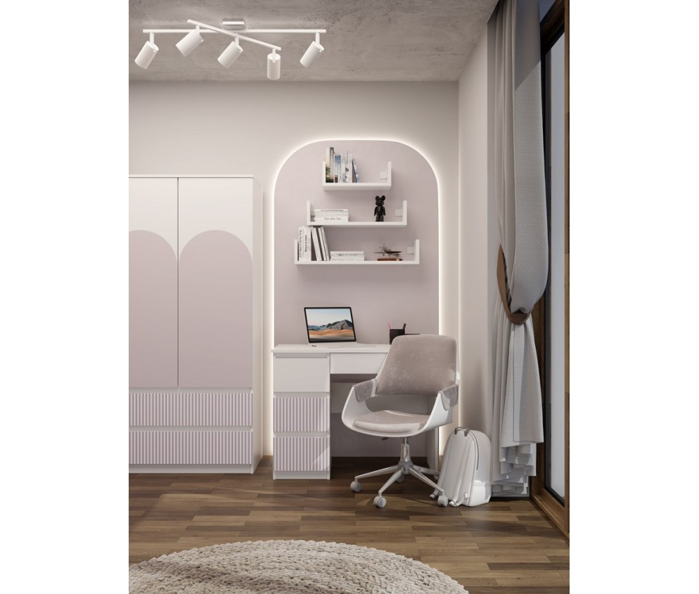 Biurko Mijas LEWE ARTESO PINK Różowy