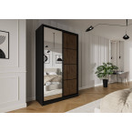 Szafa przesuwna Trend 6 150 Czarny mat + Dąb Lefkas