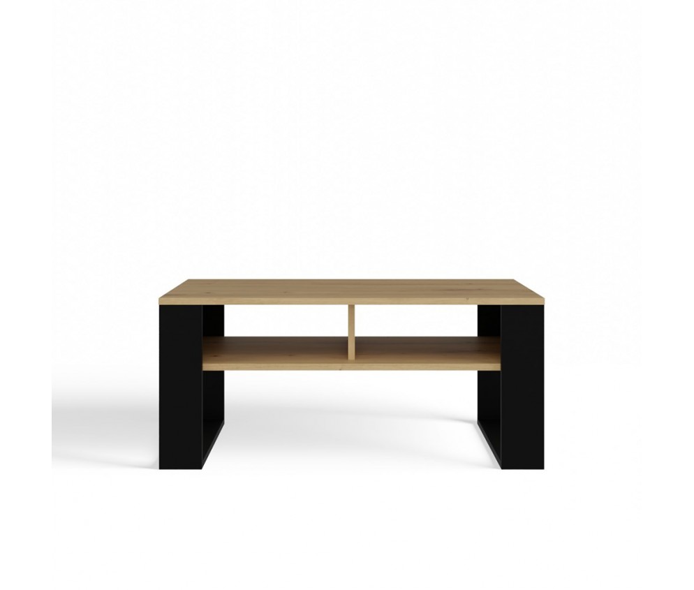 Ława Modern 2P SLIM DĄB ARTISAN CZARNY