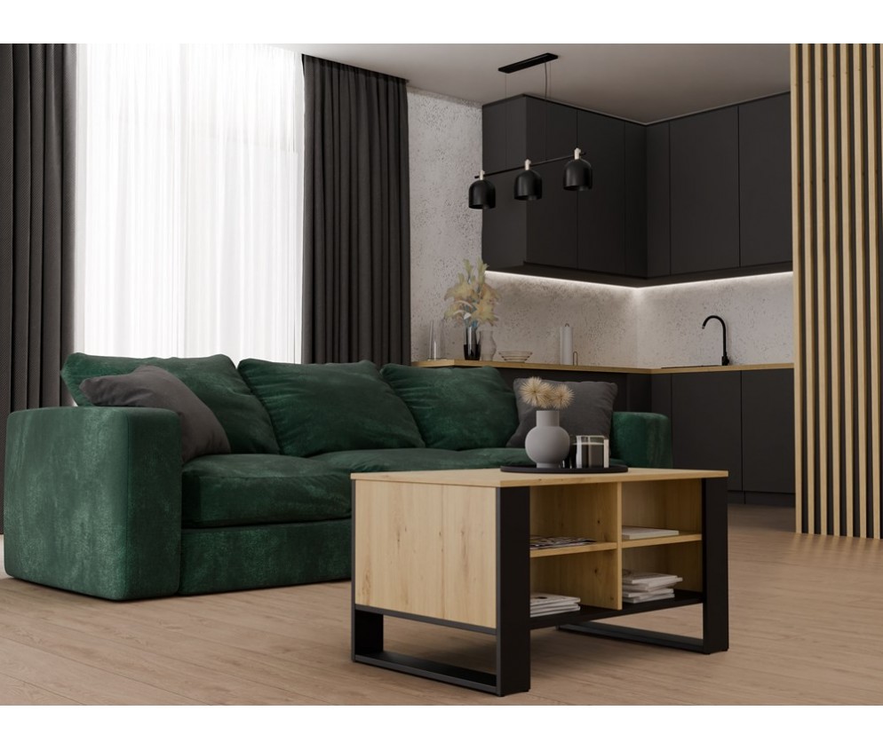 Stolik Modern 4P DĄB ARTISAN CZARNY