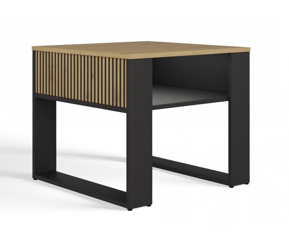 Ława Modern 2P MINI SLIM DĄB ARTISAN CZARNY