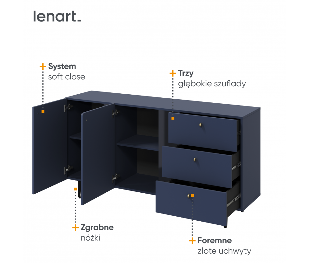 Komoda COLOURS CS-02 Granat