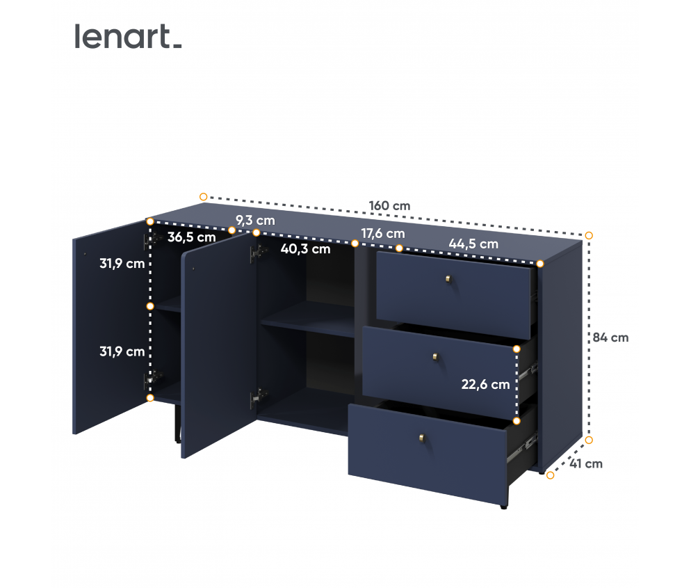 Komoda COLOURS CS-02 Granat