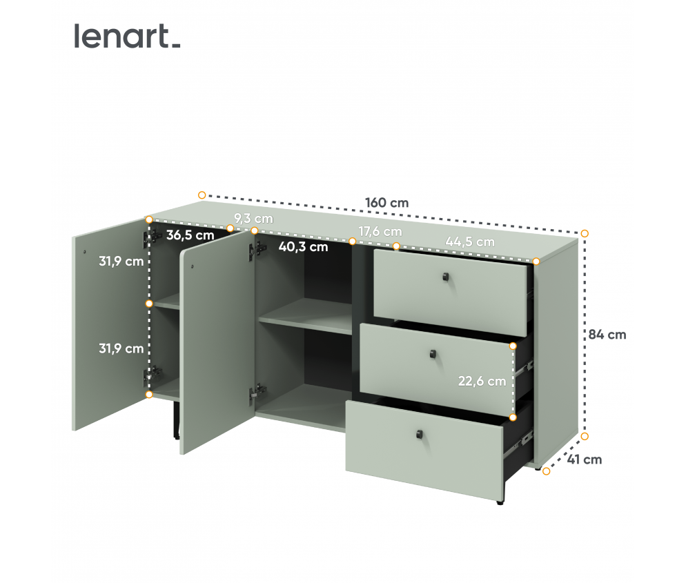 Komoda COLOURS CS-02 Szałwia