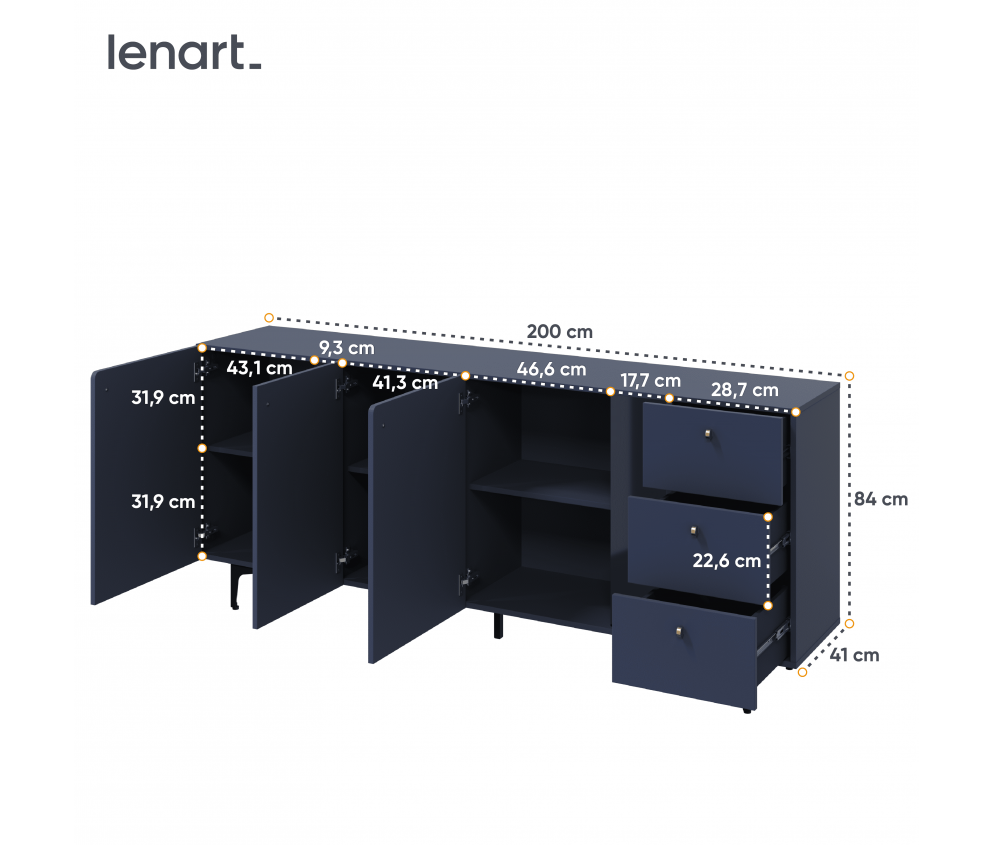 Komoda COLOURS CS-03 Granat
