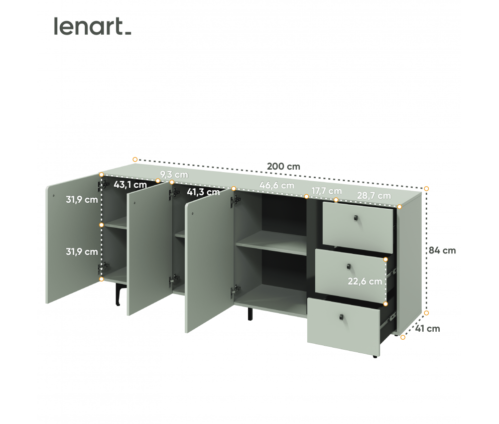 Komoda COLOURS CS-03 Szałwia