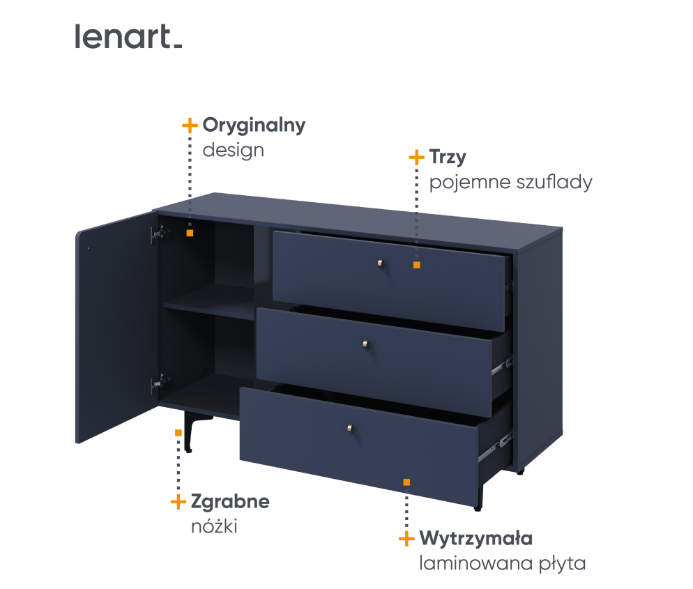 Komoda COLOURS CS-04 Granat