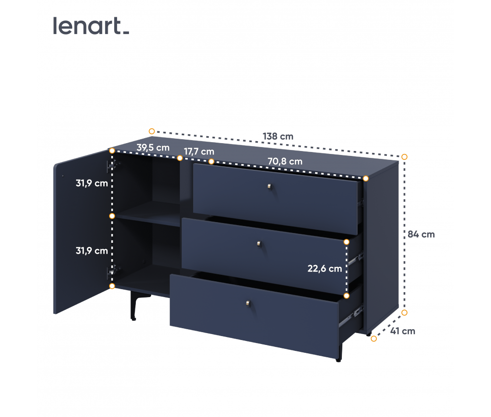 Komoda COLOURS CS-04 Granat